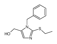 2-ethylthio-5-hydroxymethyl-1-phenylmethylimidazole结构式