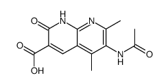 6-acetylamino-5,7-dimethyl-2-oxo-1,2-dihydro-[1,8]naphthyridine-3-carboxylic acid Structure