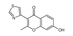 7-hydroxy-2-methyl-3-(1,3-thiazol-4-yl)chromen-4-one Structure
