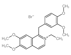 Isoquinolinium,1-[(3,4-dimethoxyphenyl)methyl]-2-ethyl-6,7-dimethoxy-, bromide (1:1)结构式