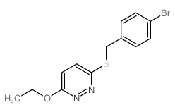Pyridazine,3-[[(4-bromophenyl)methyl]thio]-6-ethoxy-结构式