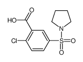 2-chloro-5-pyrrolidin-1-ylsulfonylbenzoic acid结构式