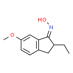 1H-Inden-1-one,2-ethyl-2,3-dihydro-6-methoxy-,oxime(9CI) Structure