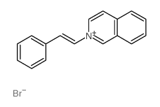 Isoquinolinium, 2-(2-phenylethenyl)-, bromide (1:1) Structure