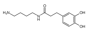 N-(4-Aminobutyl)-3-(3,4-dihydroxyphenyl)propanamide structure