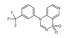 4-[3-(trifluoromethyl)phenyl]pyrido[4,3-e][1,2,4]thiadiazine 1,1-dioxide结构式