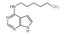 N-Hexyl-7H-pyrrolo[2,3-d]pyrimidin-4-amine结构式