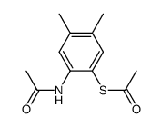 1-acetylamino-2-acetylsulfanyl-5,4-dimethyl-benzene结构式