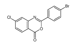 2-(4-bromophenyl)-7-chloro-3,1-benzoxazin-4-one Structure