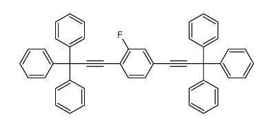 2-fluoro-1,4-bis(3,3,3-triphenylprop-1-ynyl)benzene结构式