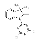 1H-Indole,1-(4,6-dichloro-1,3,5-triazin-2-yl)-2,3-dihydro-3,3-dimethyl-2-methylene- Structure