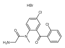 4-chloro-2-(o-chlorobenzoyl)-N-methyl-Nα-glycinanilide hydrobromide结构式