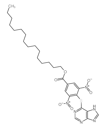 Benzoicacid, 3,5-dinitro-4-(9H-purin-6-ylthio)-, hexadecylester picture