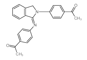 Ethanone,1-[4-[[2-(4-acetylphenyl)-2,3-dihydro-1H-isoindol-1-ylidene]amino]phenyl]- Structure