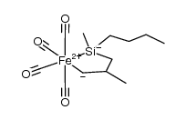 2,2,2,2-tetracarbonyldimethyl-n-butyl-1-sila-2-ferracyclopentane Structure