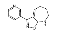 5H-Isoxazolo[5,4-b]azepine,6,7,8,8a-tetrahydro-3-(3-pyridinyl)-(9CI)结构式
