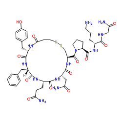 (Deamino-Cys1,D-Orn8)-Vasopressin结构式