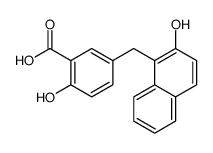 2-hydroxy-5-[(2-hydroxynaphthalen-1-yl)methyl]benzoic acid Structure