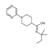 4-Piperidinecarboxamide,N-(1,1-dimethylpropyl)-1-pyrazinyl-(9CI) Structure