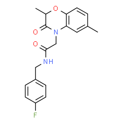 4H-1,4-Benzoxazine-4-acetamide,N-[(4-fluorophenyl)methyl]-2,3-dihydro-2,6-dimethyl-3-oxo-(9CI) Structure