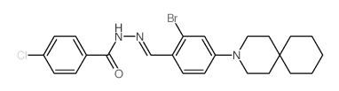 N-[[4-(3-azaspiro[5.5]undec-3-yl)-2-bromo-phenyl]methylideneamino]-4-chloro-benzamide picture