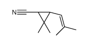 (1S,3S)-2,2-dimethyl-3-(2-methylprop-1-enyl)cyclopropane-1-carbonitrile Structure