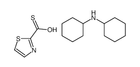 N-cyclohexylcyclohexanamine,1,3-thiazole-2-carbothioic S-acid结构式