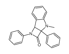 3-methyl-1,2a-diphenyl-1,2a,3,7b-tetrahydro-azeto[3,2-b]indol-2-one结构式