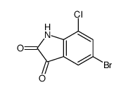 5-bromo-7-chloro-1H-indole-2,3-dione(SALTDATA: FREE)结构式