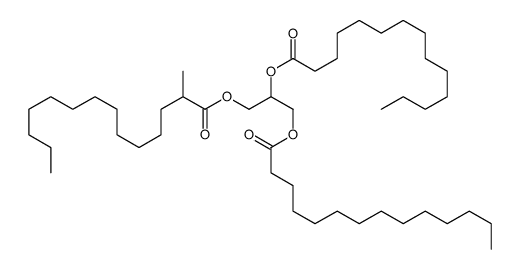 2,3-di(tetradecanoyloxy)propyl 2-methyltetradecanoate结构式