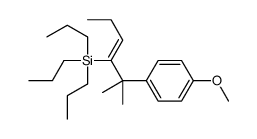 [2-(4-methoxyphenyl)-2-methylhex-3-en-3-yl]-tripropylsilane结构式
