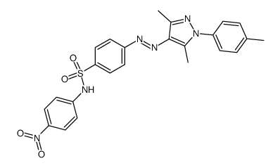 4-(3,5-dimethyl-1-p-tolyl-1H-pyrazol-4-ylazo)-N-(4-nitro-phenyl)-benzenesulfonamide Structure