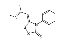 5-(2-methyliminopropylidene)-4-phenyl-1,2,4-dithiazolidine-3-thione Structure