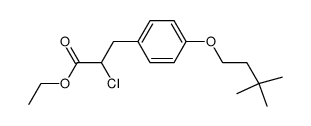 2-Chloro-3-[4-(3,3-dimethyl-butoxy)-phenyl]-propionic acid ethyl ester结构式
