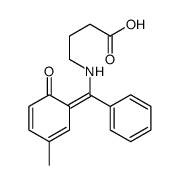 4-[[(3-methyl-6-oxocyclohexa-2,4-dien-1-ylidene)-phenylmethyl]amino]butanoic acid结构式
