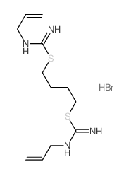 N-prop-2-enyl-1-[4-(N-prop-2-enylcarbamimidoyl)sulfanylbutylsulfanyl]methanimidamide Structure