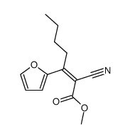 (Z)-2-Cyano-3-furan-2-yl-hept-2-enoic acid methyl ester Structure