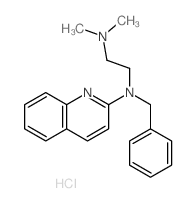 1,2-Ethanediamine,N1,N1-dimethyl-N2-(phenylmethyl)-N2-2-quinolinyl-, hydrochloride (1:2) Structure