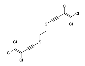 1,1,2-trichloro-4-[2-(3,4,4-trichlorobut-3-en-1-ynylsulfanyl)ethylsulfanyl]but-1-en-3-yne结构式