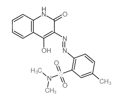 2-[(E)-(2,4-Dihydroxyquinolin-3-yl)diazenyl]-N,N,5-trimethylbenzenesulfonamide结构式