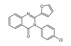 3-(4-chlorophenyl)-2-(furan-2-yl)quinazolin-4-one结构式