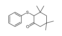 3,3,5,5-tetramethyl-2-phenylsulfanylcyclohexan-1-one结构式