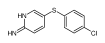 5-(4-chlorophenyl)sulfanylpyridin-2-amine结构式