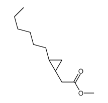 methyl 2-[(1S,2R)-2-hexylcyclopropyl]acetate结构式