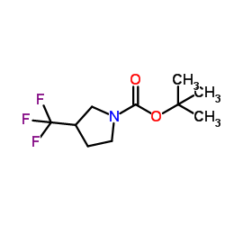 3-(三氟甲基)吡咯烷-1-羧酸叔丁酯结构式