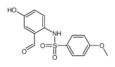 N-(2-formyl-4-hydroxyphenyl)-4-methoxybenzenesulfonamide Structure