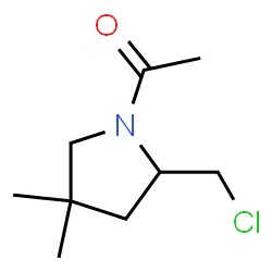 Pyrrolidine,1-acetyl-2-(chloromethyl)-4,4-dimethyl- (9CI) structure