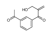 1-(3-acetylphenyl)-2-(hydroxymethyl)prop-2-en-1-one结构式
