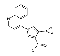 4-cyclopropyl-1-quinolin-4-ylpyrrole-3-carbonyl chloride Structure