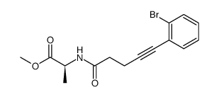 (S)-2-[5-(2-Bromo-phenyl)-pent-4-ynoylamino]-propionic acid methyl ester结构式